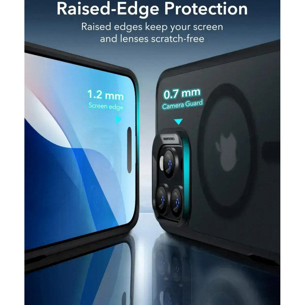 ESR iPhone 16 Pro Max Classic Hybrid Cover m. Camera Control Knap - MagSafe Kompatibel - Mat Gennemsigtig / Sort