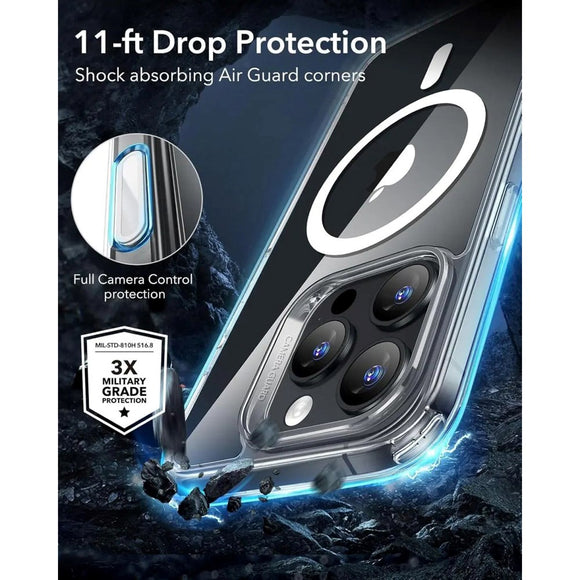 ESR iPhone 16 Pro Classic Hybrid Cover m. Camera Control Knap - MagSafe Kompatibel - Gennemsigtig