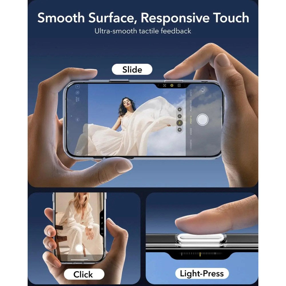 ESR iPhone 16 Pro Classic Hybrid Cover m. Camera Control Knap - MagSafe Kompatibel - Gennemsigtig / Sort