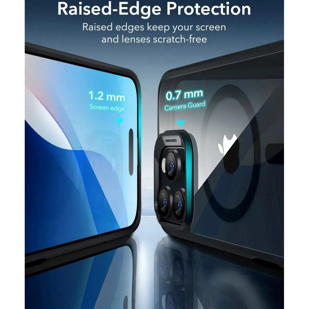 ESR iPhone 16 Pro Classic Hybrid Cover m. Camera Control Knap - MagSafe Kompatibel - Gennemsigtig / Sort