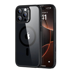 ESR iPhone 16 Pro Classic Hybrid Cover m. Camera Control Knap - MagSafe Kompatibel - Gennemsigtig / Sort