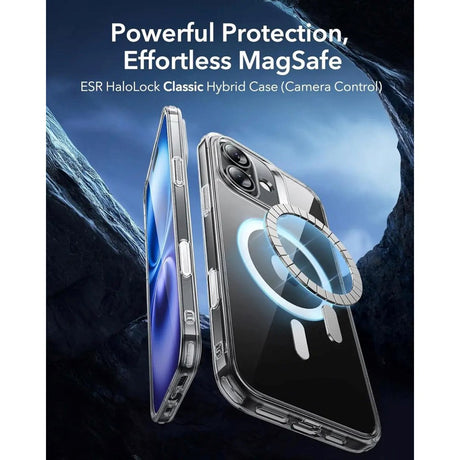 ESR iPhone 16 Plus Classic Hybrid Cover m. Camera Control Knap - MagSafe Kompatibel - Gennemsigtig