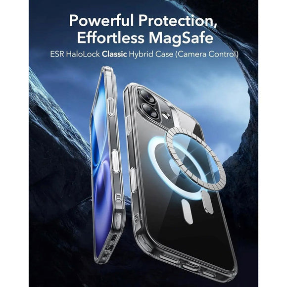 ESR iPhone 16 Plus Classic Hybrid Cover m. Camera Control Knap - MagSafe Kompatibel - Gennemsigtig