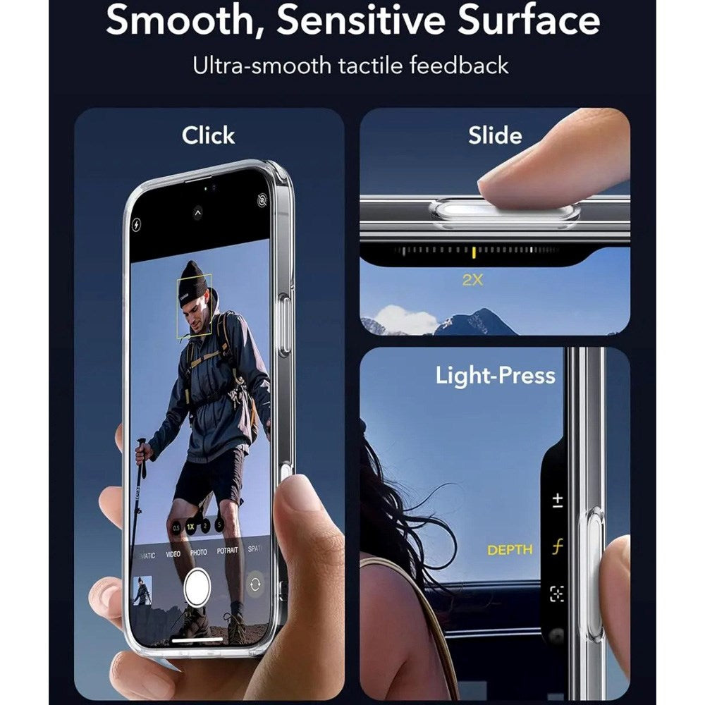 ESR iPhone 16 Plus Classic Hybrid Cover m. Camera Control Knap - MagSafe Kompatibel - Gennemsigtig