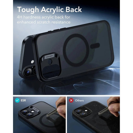 ESR iPhone 17 Classic Hybrid Case m. Camera Control Knap - MagSafe Kompatibel - Mat Sort