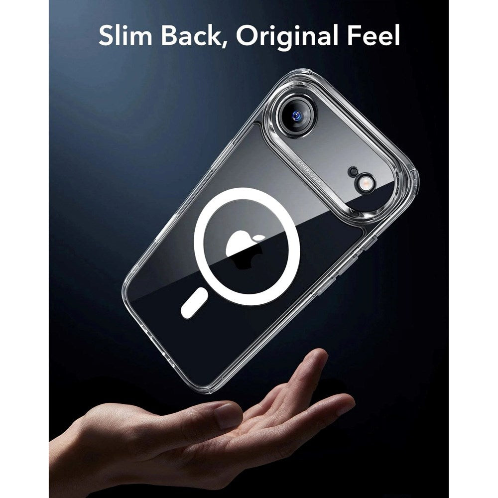 ESR iPhone Air Classic Hybrid Case m. Camera Control Knap - MagSafe Kompatibel - Gennemsigtig