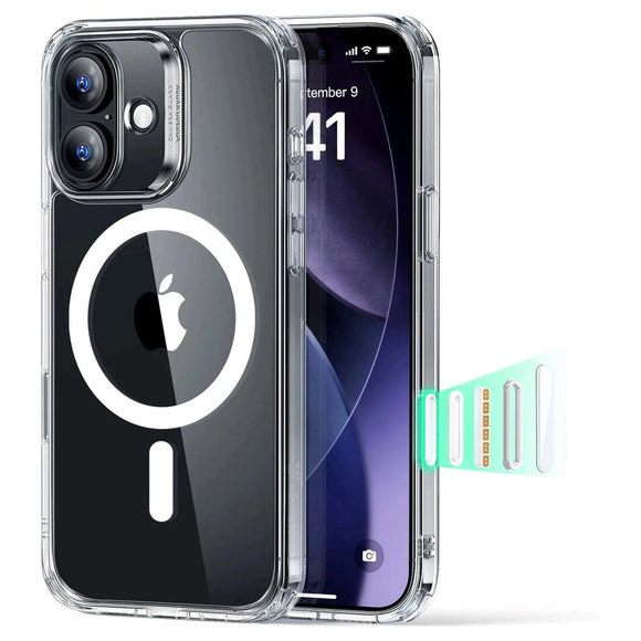 ESR iPhone 17 Classic Hybrid Case m. Camera Control Knap - MagSafe Kompatibel - Gennemsigtig