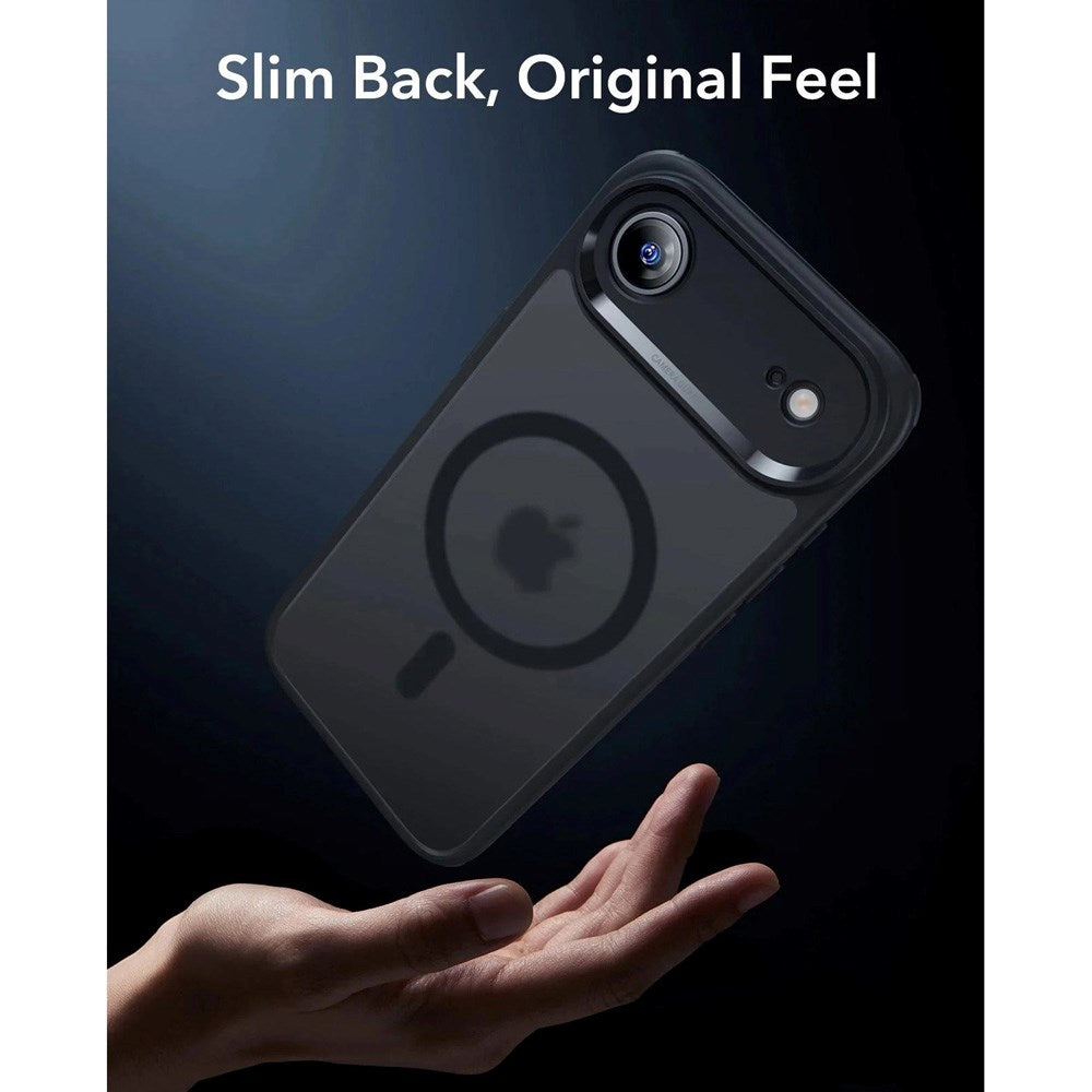 ESR iPhone Air Classic Hybrid Case m. Camera Control Knap - MagSafe Kompatibel - Mat Sort