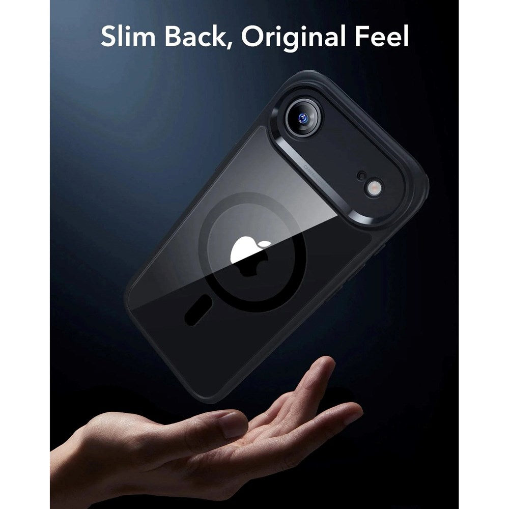 ESR iPhone Air Classic Hybrid Case m. Camera Control Knap - MagSafe Kompatibel - Gennemsigtig / Sort
