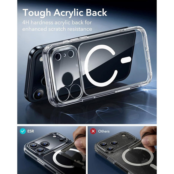 ESR iPhone 17 Pro Classic Hybrid Case m. Camera Control Knap - MagSafe Kompatibel - Gennemsigtig