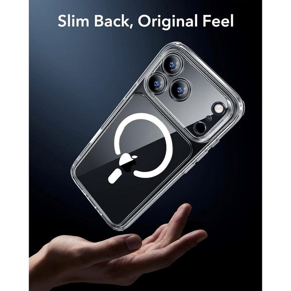 ESR iPhone 17 Pro Classic Hybrid Case m. Camera Control Knap - MagSafe Kompatibel - Gennemsigtig