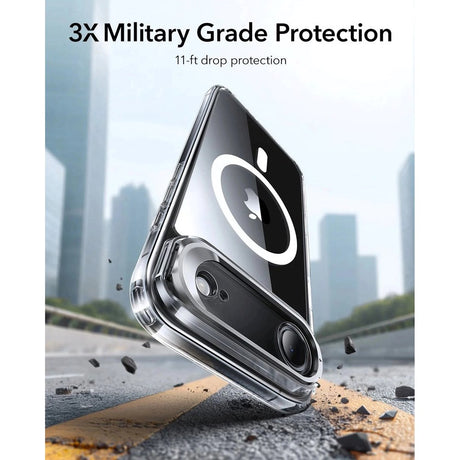 ESR iPhone Air Classic Hybrid Stash Case m. Kickstand - MagSafe Kompatibel - Gennemsigtig