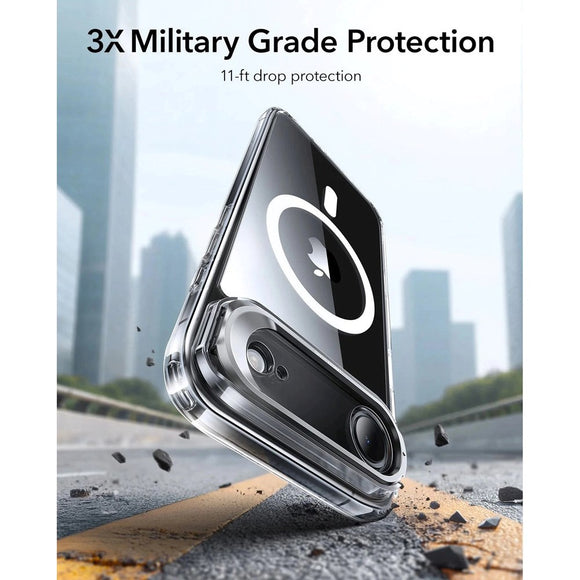 ESR iPhone Air Classic Hybrid Stash Case m. Kickstand - MagSafe Kompatibel - Gennemsigtig