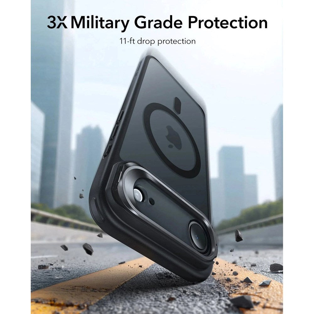 ESR iPhone Air Classic Hybrid Stash Case m. Kickstand - MagSafe Kompatibel - Mat Sort