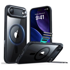 ESR iPhone Air Classic Hybrid Stash Case m. Kickstand - MagSafe Kompatibel - Gennemsigtig / Sort