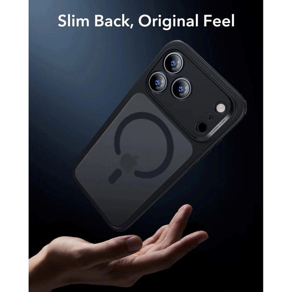 ESR iPhone 17 Pro Classic Hybrid Case m. Camera Control Knap - MagSafe Kompatibel - Mat Sort