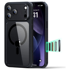ESR iPhone 17 Pro Max Classic Hybrid Case m. Camera Control Knap - MagSafe Kompatibel - Gennemsigtig / Sort