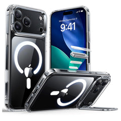 ESR iPhone 17 Pro Classic Hybrid Stash Case m. Kickstand - MagSafe Kompatibel - Gennemsigtig