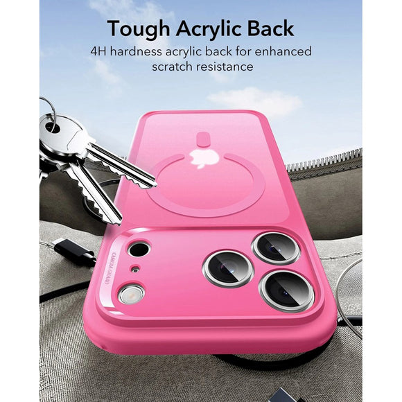 ESR iPhone 17 Pro Classic Hybrid Case m. Camera Control Knap - MagSafe Kompatibel - Mat Lyserød