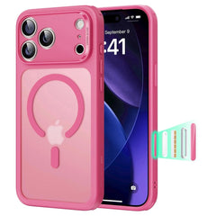 ESR iPhone 17 Pro Classic Hybrid Case m. Camera Control Knap - MagSafe Kompatibel - Mat Lyserød