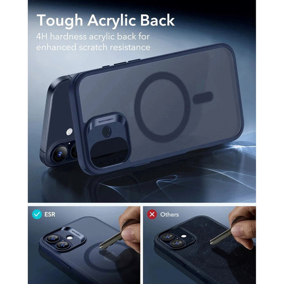 ESR iPhone 17 Classic Hybrid Case m. Camera Control Knap - MagSafe Kompatibel - Mat Blå
