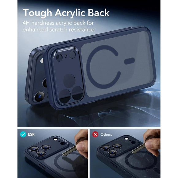 ESR iPhone 17 Pro Max Classic Hybrid Case m. Camera Control Knap - MagSafe Kompatibel - Mat Blå