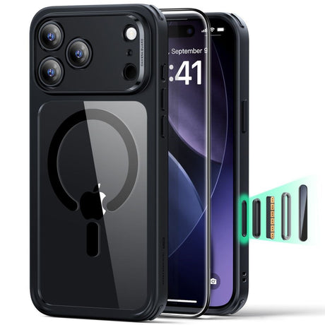 iPhone 17 Pro ESR Classic Hybrid Set m. Bagside Cover & Hærdet Skærmbeskyttelsesglas - MagSafe Kompatibel - Gennemsigtig / Sort