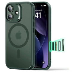 ESR iPhone 17 Classic Hybrid Case m. Camera Control Knap - MagSafe Kompatibel - Mat Grøn