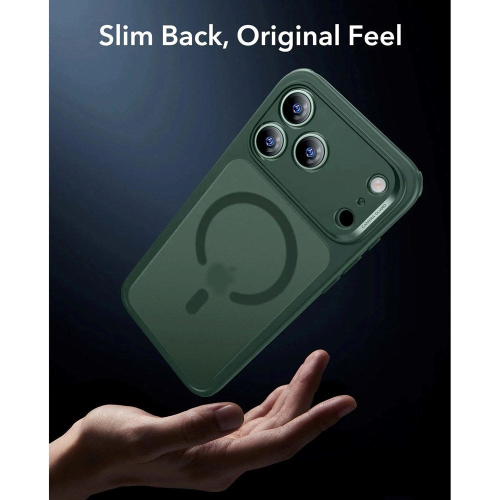 ESR iPhone 17 Pro Max Classic Hybrid Case m. Camera Control Knap - MagSafe Kompatibel - Mat Grøn