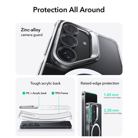 Samsung Galaxy S26 ESR Classic Hybrid Kickstand Cover - MagSafe Kompatibel - Gennemsigtig