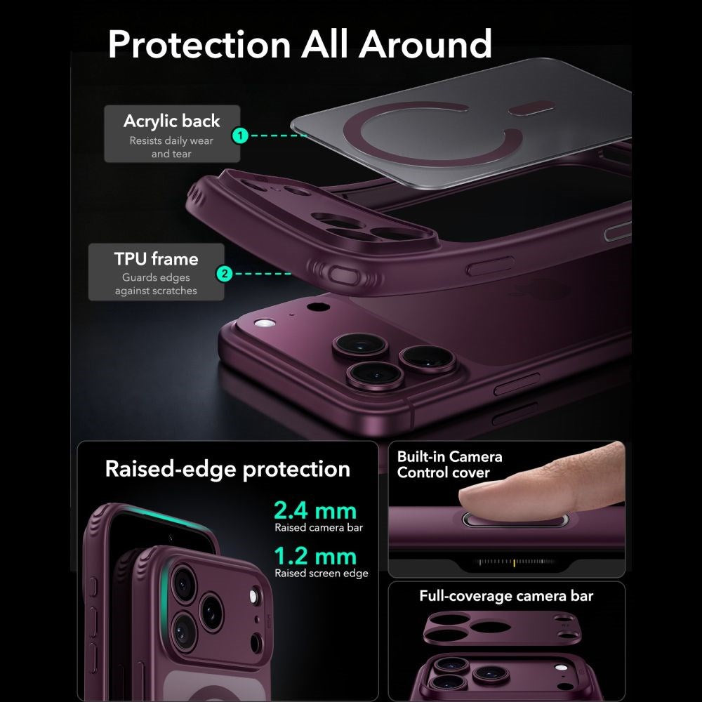 iPhone 18 Pro / 17 Pro ESR Classic Hybrid Cover - MagSafe Kompatibel - Rød