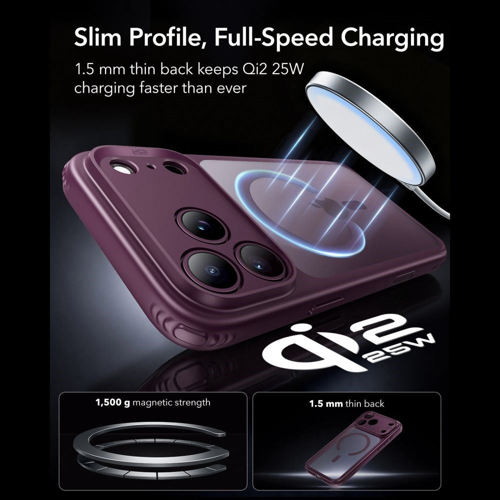iPhone 18 Pro Max / 17 Pro Max ESR Classic Hybrid Cover - MagSafe Kompatibel - Rød