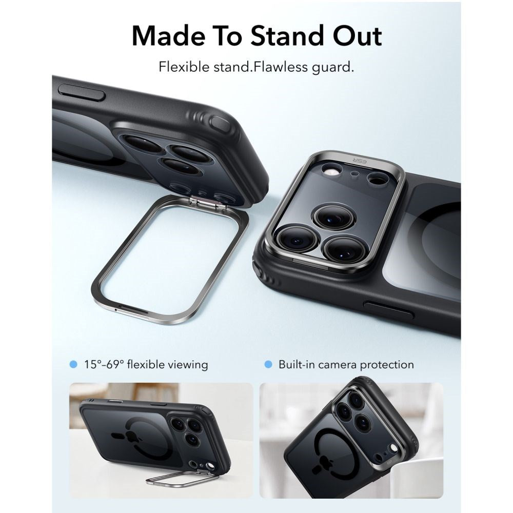 iPhone 18 Pro / 17 Pro ESR Classic Hybrid Kickstand Cover - MagSafe Kompatibel - Sort