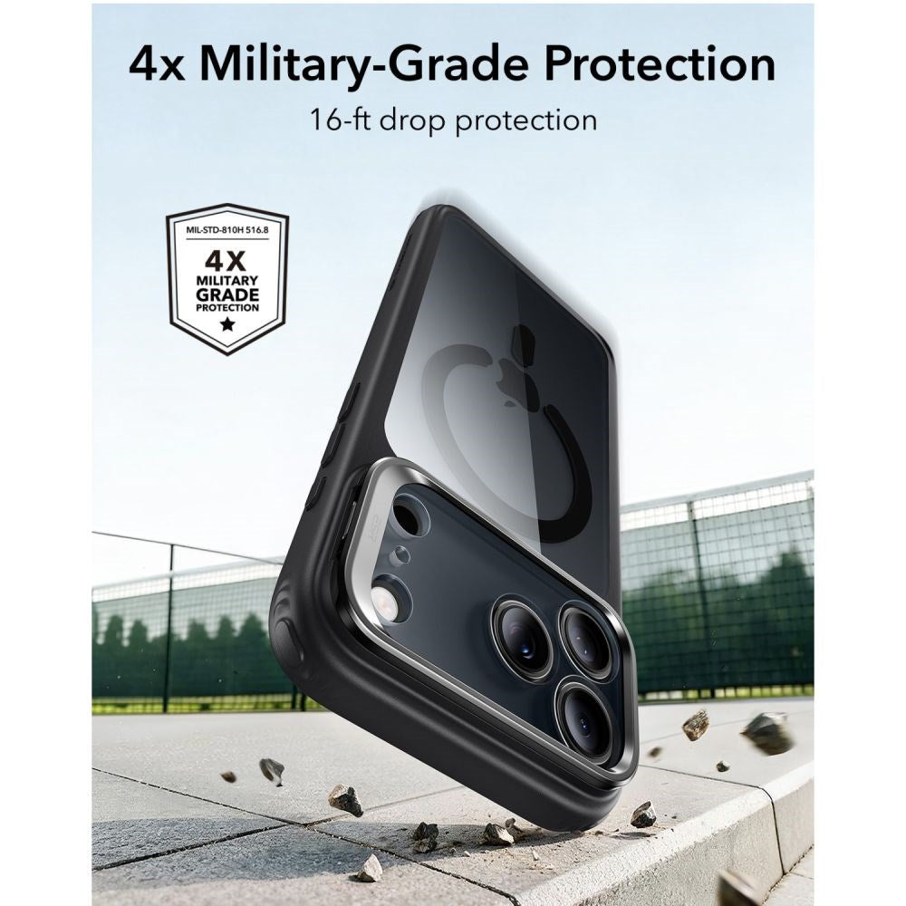 iPhone 18 Pro / 17 Pro ESR Classic Hybrid Kickstand Cover - MagSafe Kompatibel - Sort