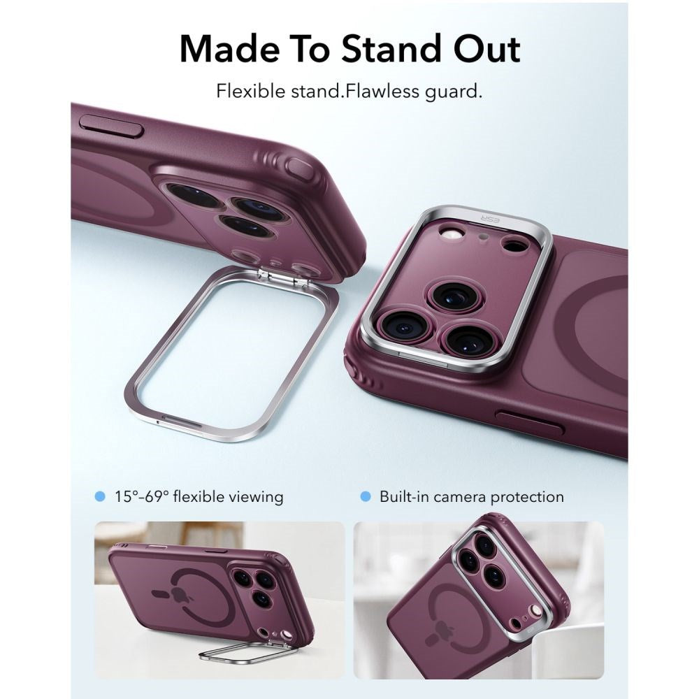 iPhone 18 Pro Max / 17 Pro Max ESR Classic Hybrid Kickstand Cover - MagSafe Kompatibel - Rød