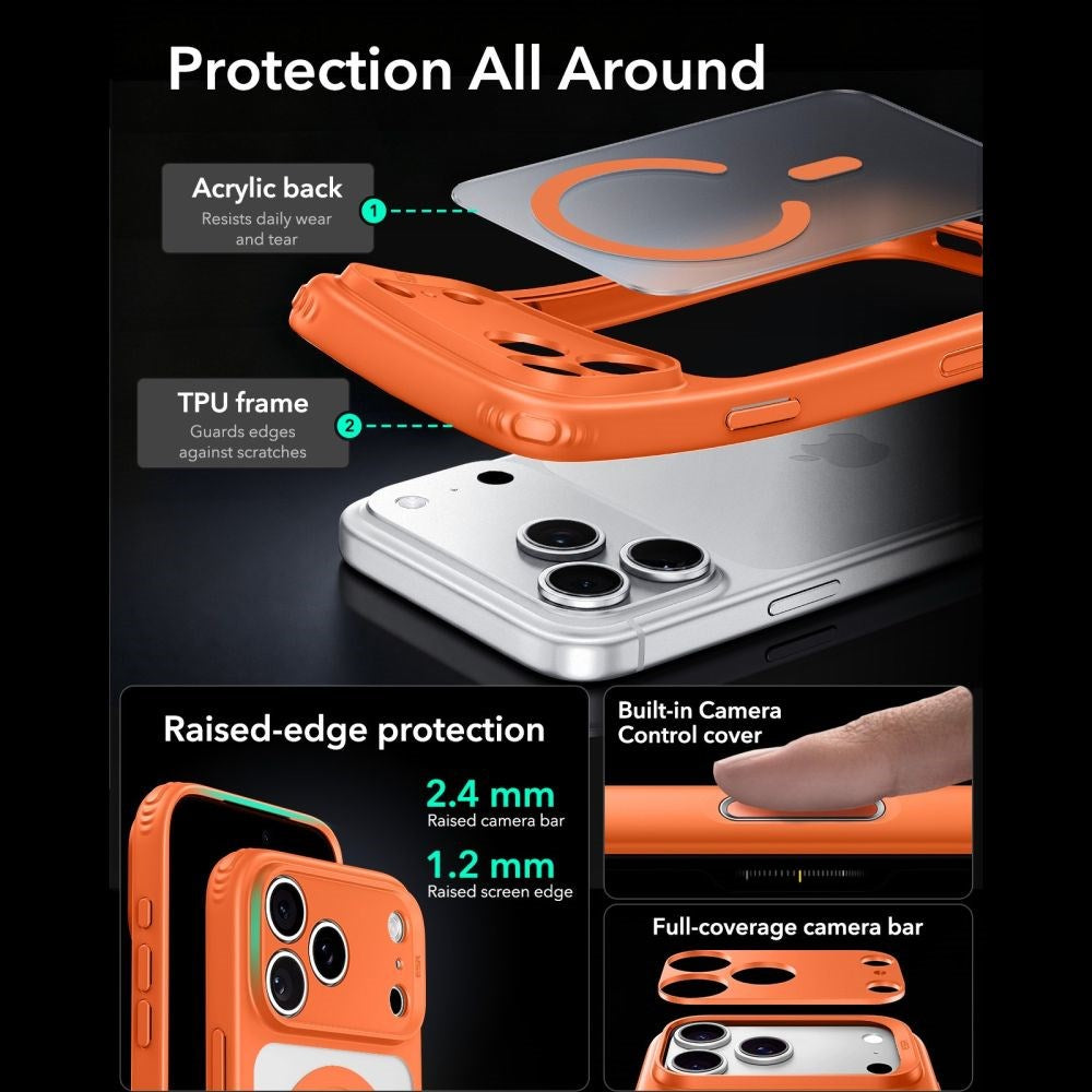 iPhone 18 Pro / 17 Pro ESR Classic Hybrid Cover - MagSafe Kompatibel - Orange