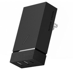 Native Union Smart Hub PD 45W Vægoplader / Rejseadapter m. USB-A & USB-C - Sort