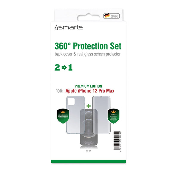 iPhone 12 Pro Max 4smarts 360⁰ Protection Set Premium Edition (Cover + Skærmbeskyttelse)