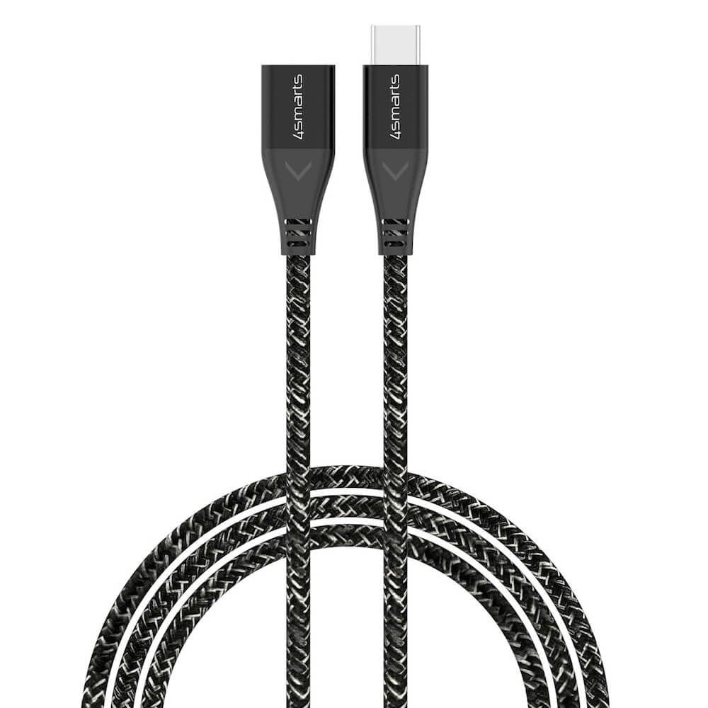 4smarts 60W USB-C Forlængerkabel - 1.5m - Monokrom
