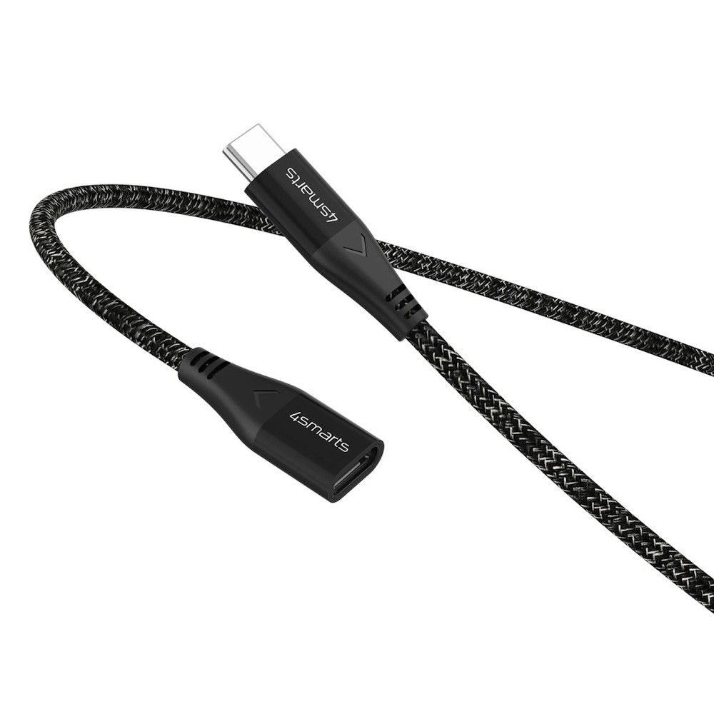 4smarts 60W USB-C Forlængerkabel - 1.5m - Monokrom
