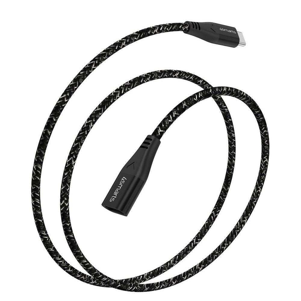 4smarts 60W USB-C Forlængerkabel - 1.5m - Monokrom