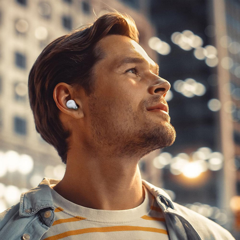 JVC Active Noise Cancelling HA-A25T Trådløse In-Ear Høretelefoner m. Memory Foam - Hvid