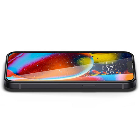 iPhone 17e / 16e / 14 / 13 / 13 Pro Spigen Glas.tr Hærdet Glas Skærmbeskyttelse - Sort Kant