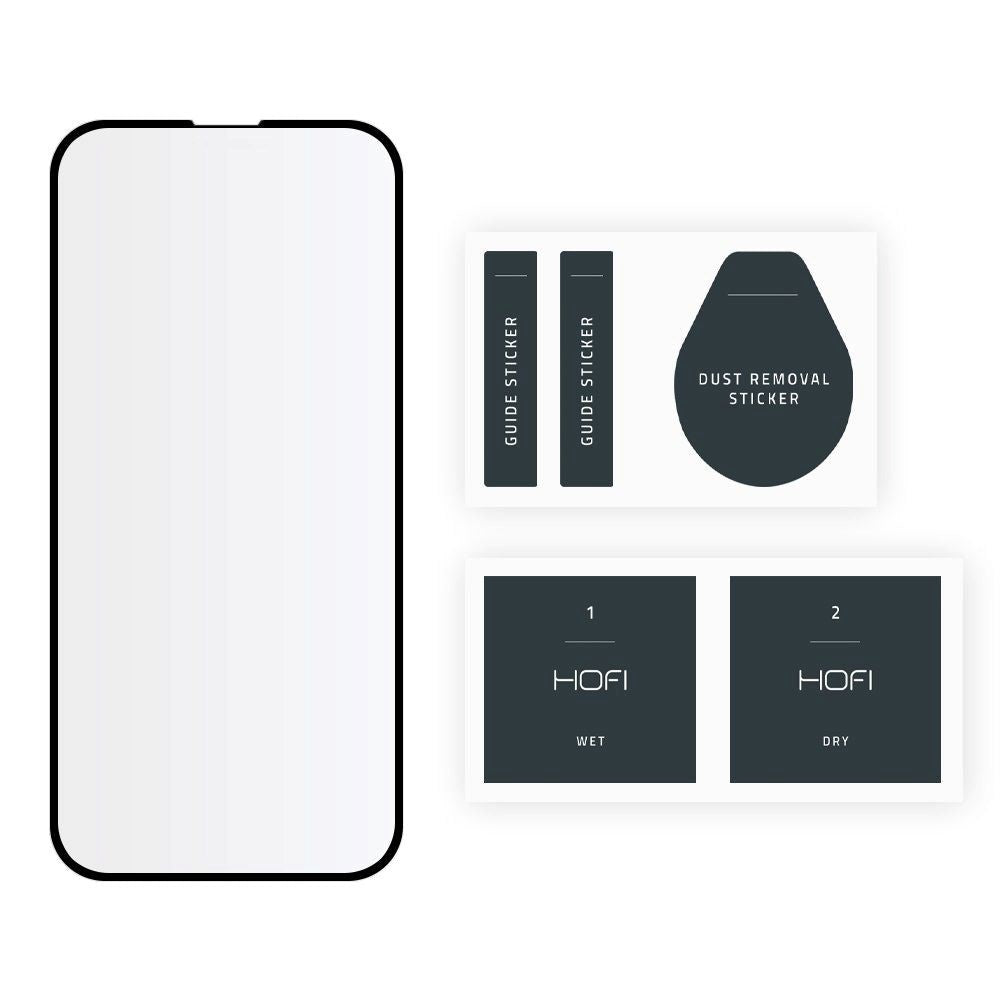 iPhone 13 Mini Hofi Premium Pro+ Skærmbeskyttelse - Case Friendly - Sort Kant