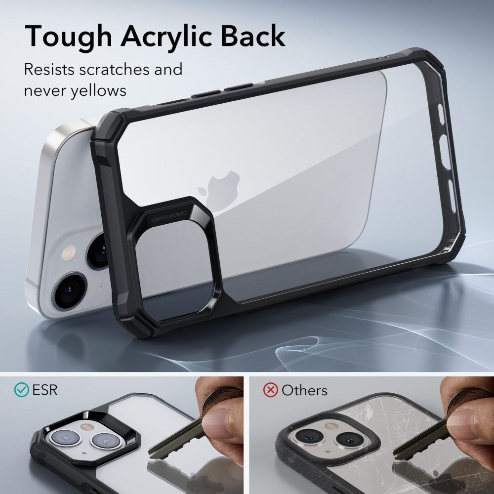 iPhone 14 Plus Cover ESR Air Armor Clear Hard Case - Gennemsigtig / Sort