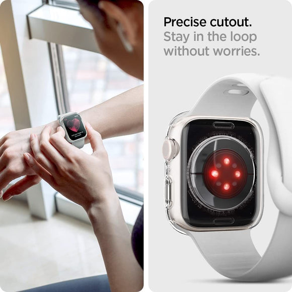 Apple Watch (44-45mm) Spigen Liquid Crystal Cover - Gennemsigtig