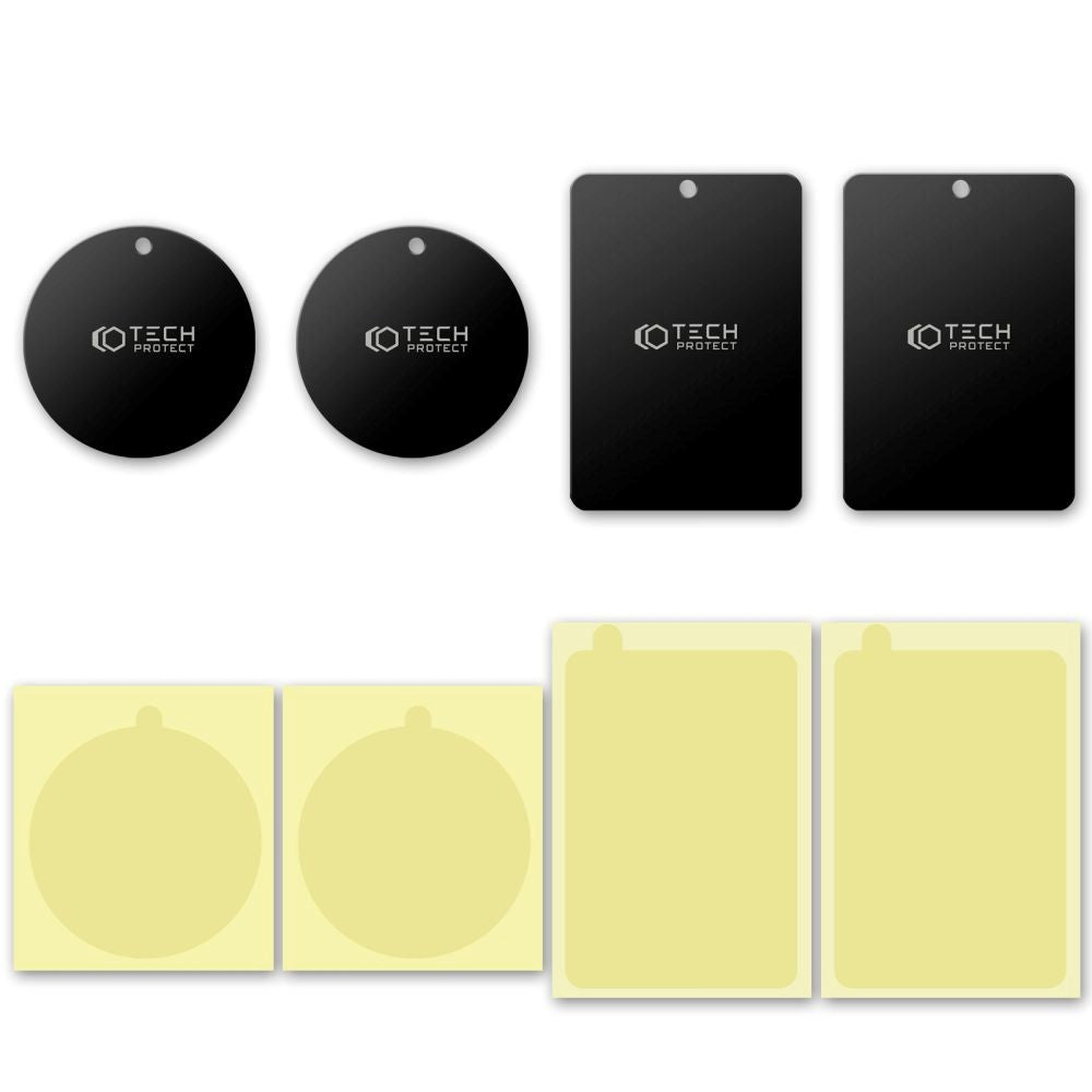 Tech-Protect Metalplader til Magnetisk Bilholder 4 stk. - Sort