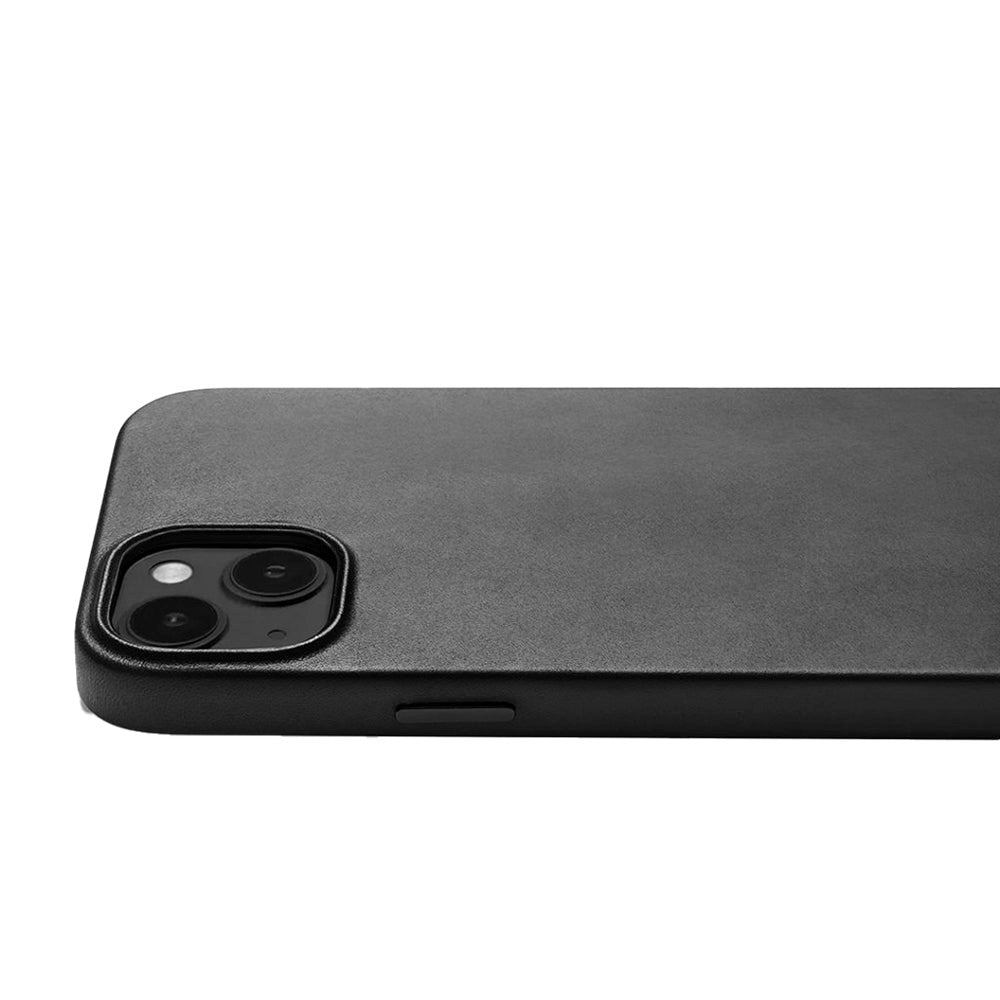 Mujjo iPhone 14 Plus Leather Case - MagSafe Kompatibel - Sort