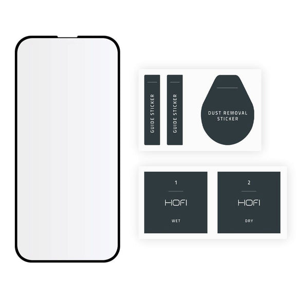 iPhone 13 / 13 Pro Hofi Premium Pro+ Skærmbeskyttelse - Case Friendly - Sort Kant