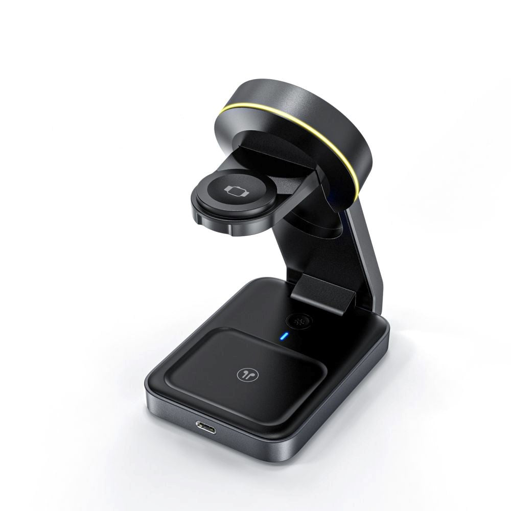 Tech-Protect QI15W-A28 3-in-1 Trådløs Oplader - Sort